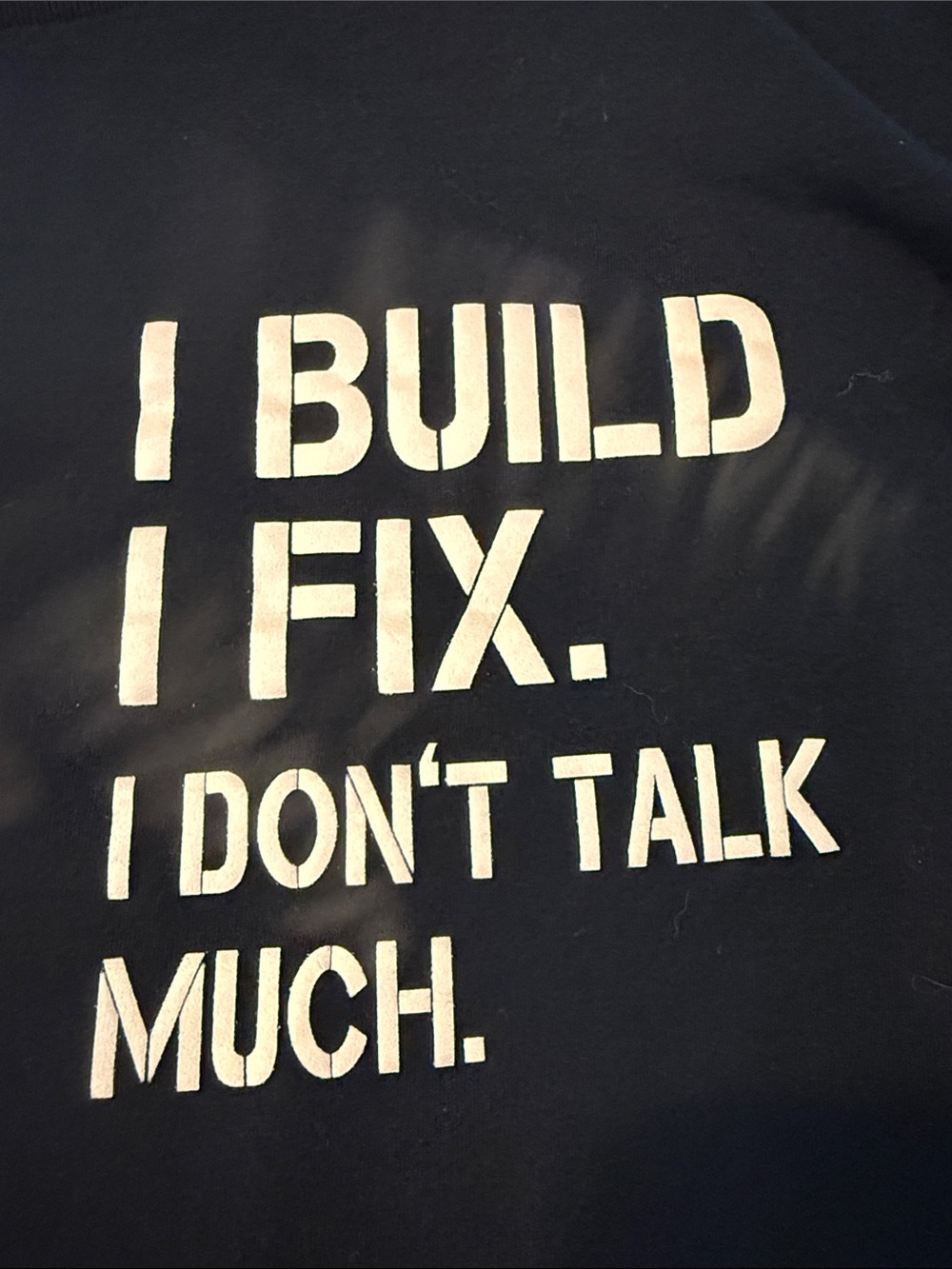 I BUILD I FIX Graphic Tee - Black with White Text